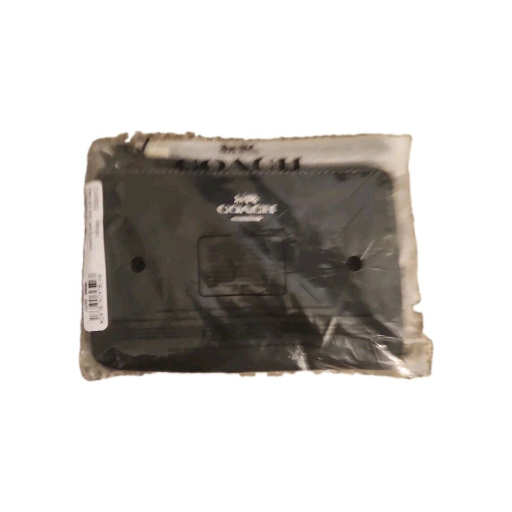 Coach Womens Corner Zip Wristlet In Signature Jacquard CW862 Black NWT